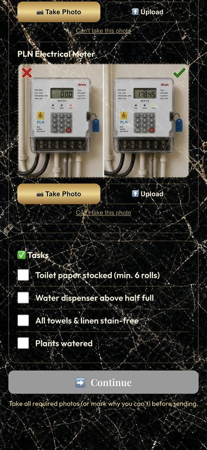 Housekeeping completion tasks